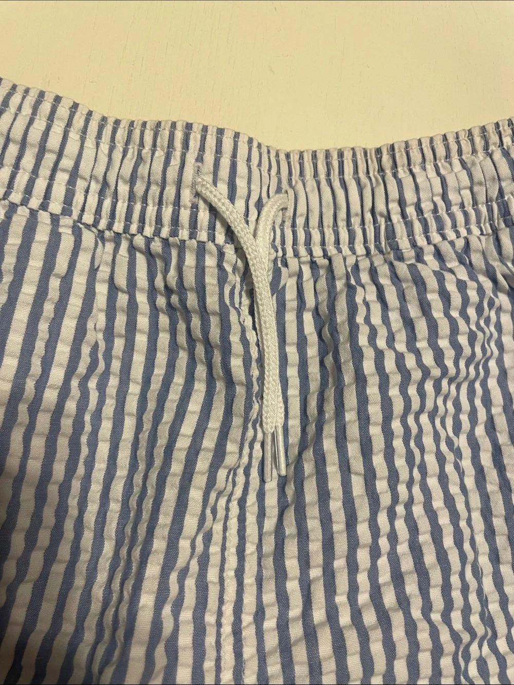 Crewcuts J. Crew Boys Seersucker Lined Swim Trunks size 8